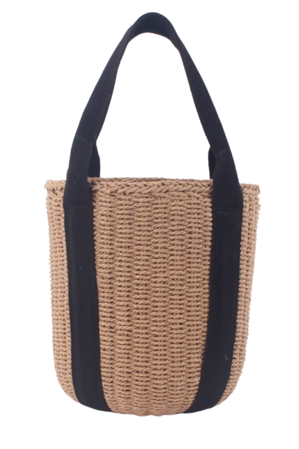 Sapphire' Straw Woven Bucket Handbag