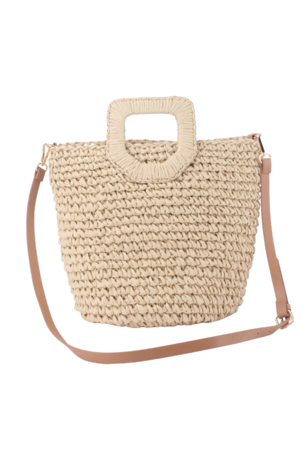 Sapphire' Two-Way Straw Woven Bag (2 Colors)